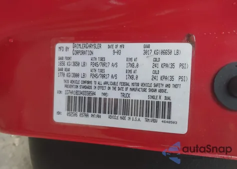 2004 Dodge Ram 1500 Slt/Laramie from USA, damaged, VIN 1D7HA18D34S558504